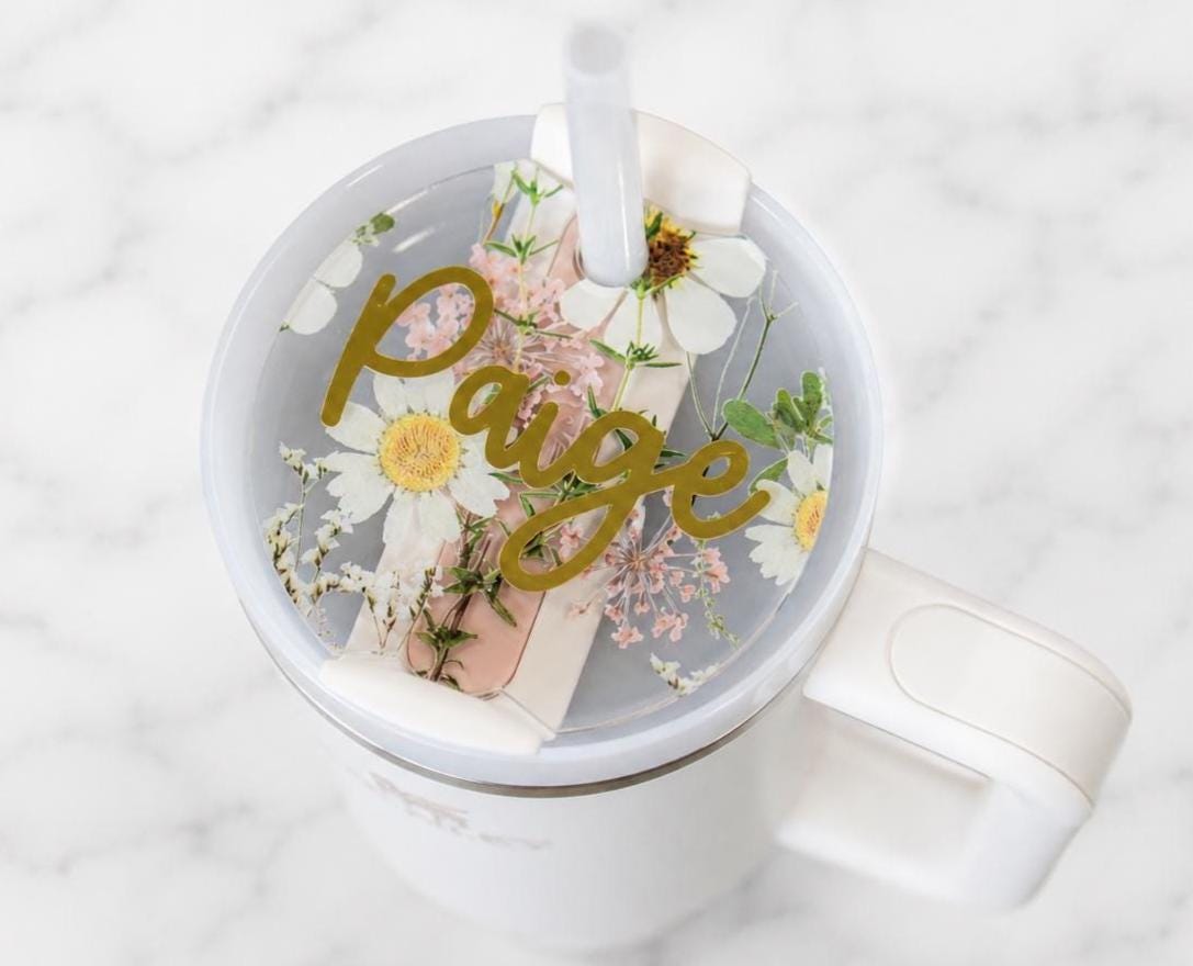 Pressed Flowers Stanley Tumbler Topper