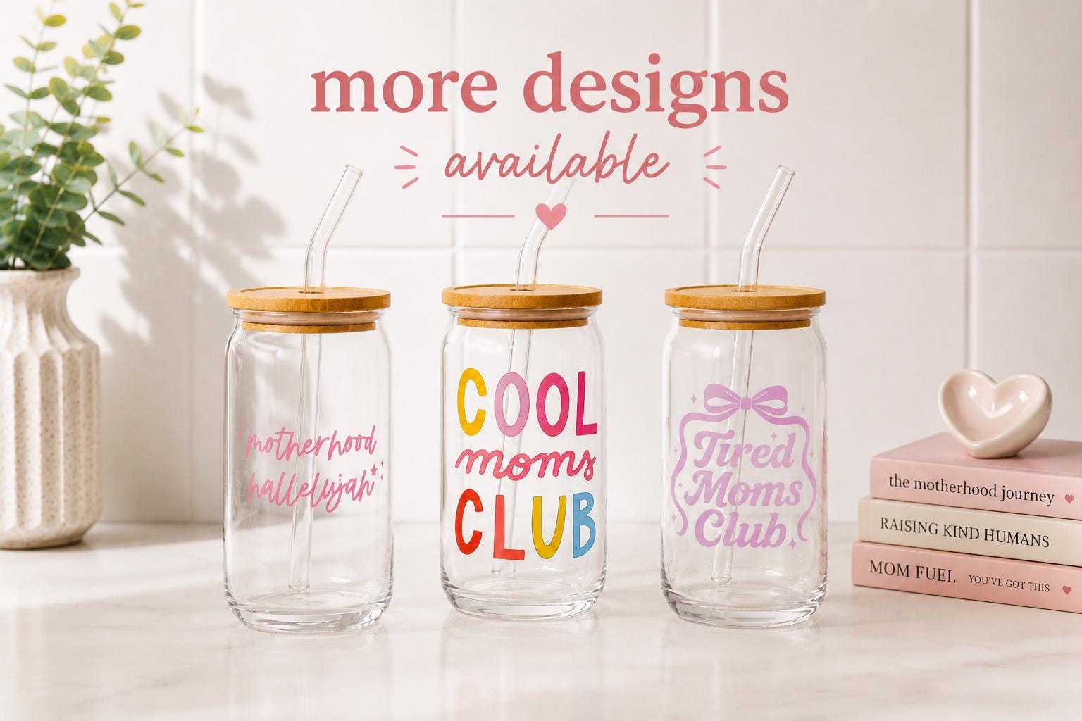 Tired Moms Club Glass Tumbler