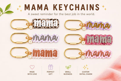 Personalized Mama Keychain