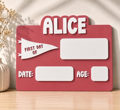 Personalized First Day of School Sign