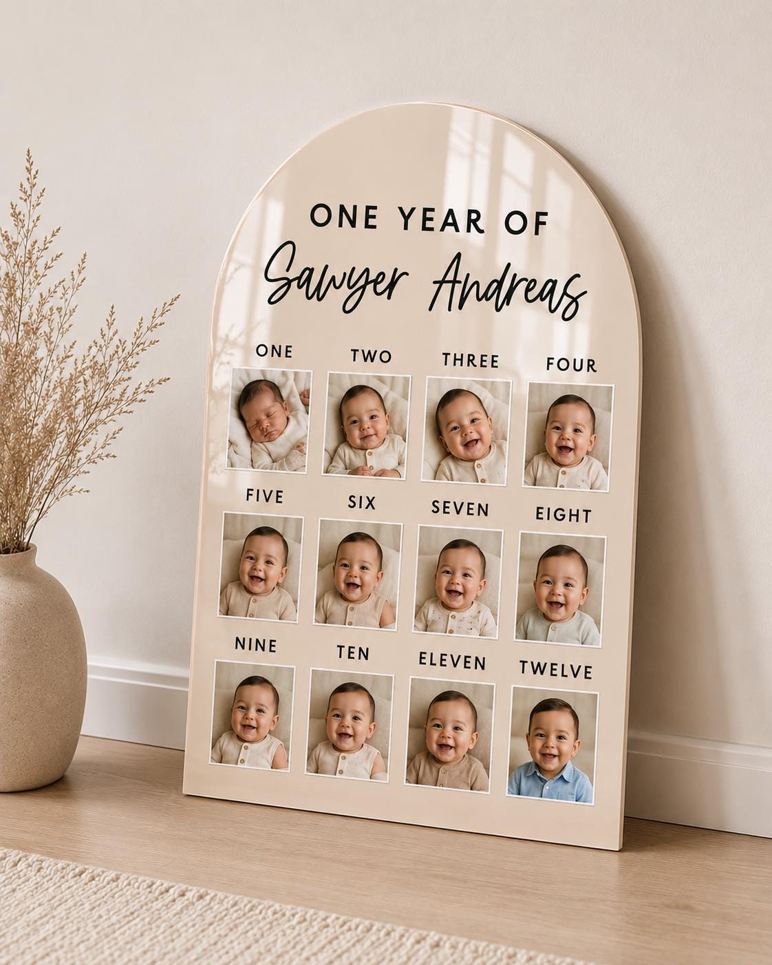 Personalized One Year Of Photo Sign