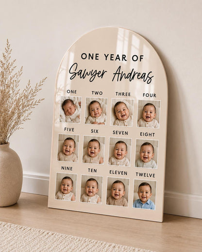 Personalized One Year Of Photo Sign