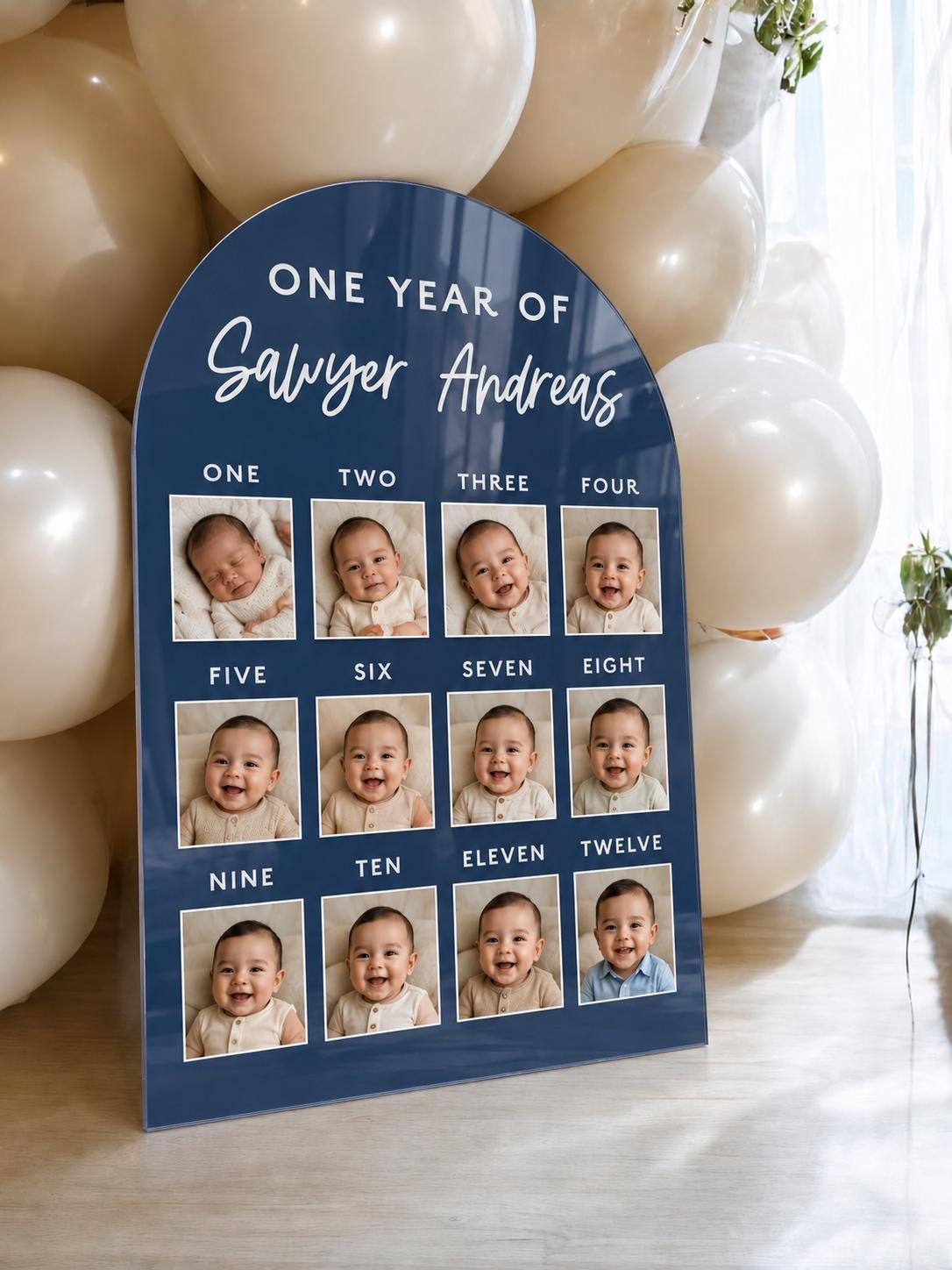 Personalized One Year Of Photo Sign