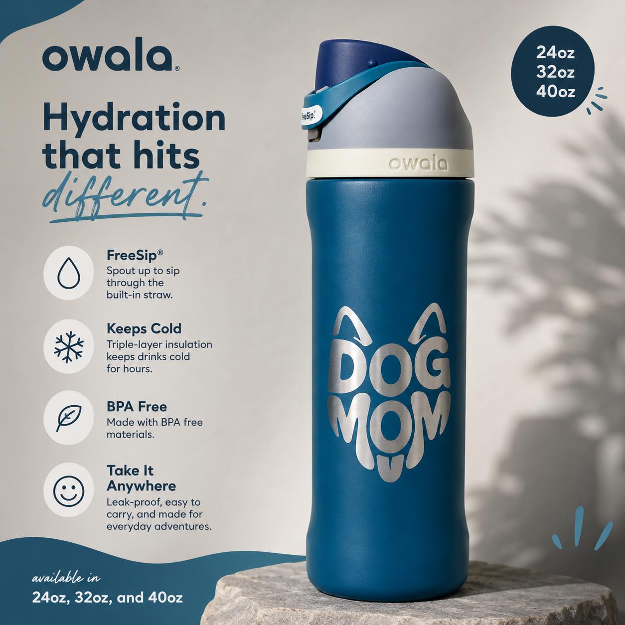 Personalized Name Owala Water Bottle