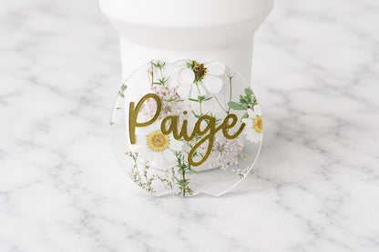 Pressed Flowers Stanley Tumbler Topper