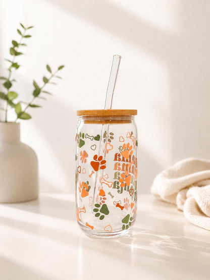 Dog Mom Glass Can Tumbler