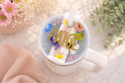 Pressed Flowers Stanley Tumbler Topper