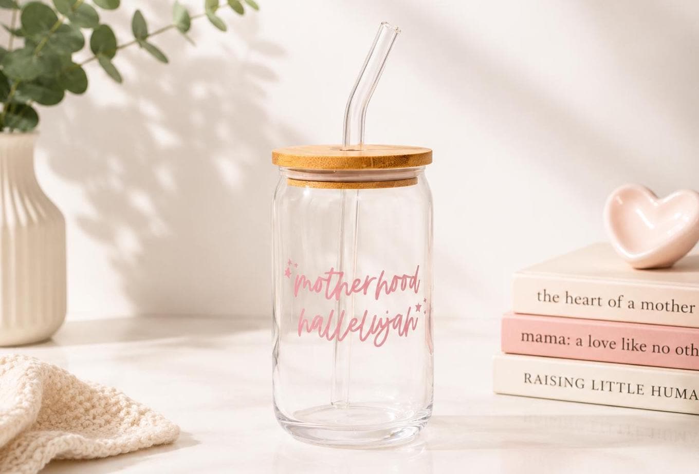 Motherhood Hallelujah Glass Tumbler