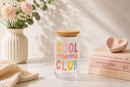 Cool Moms Club Glass Tumbler