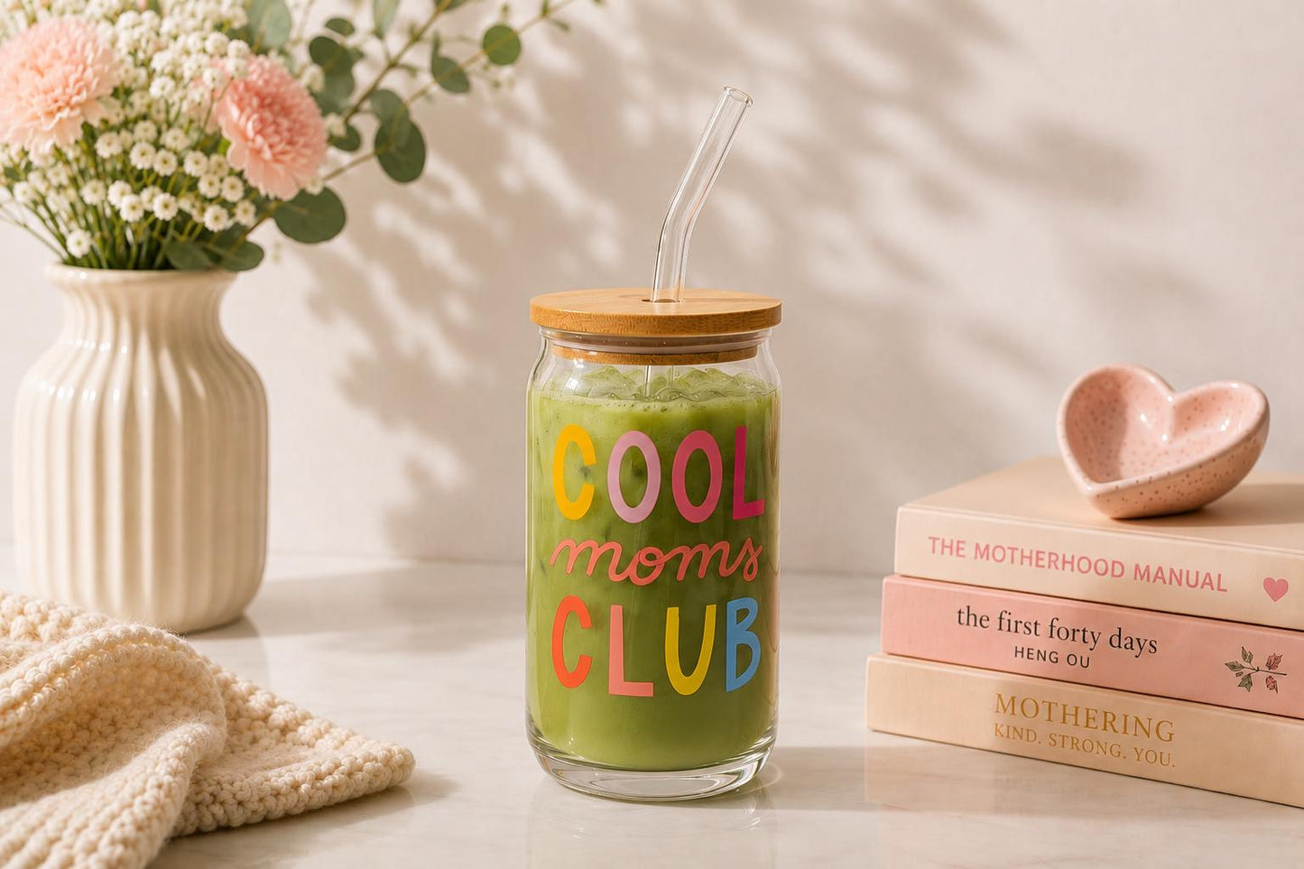 Cool Moms Club Glass Tumbler