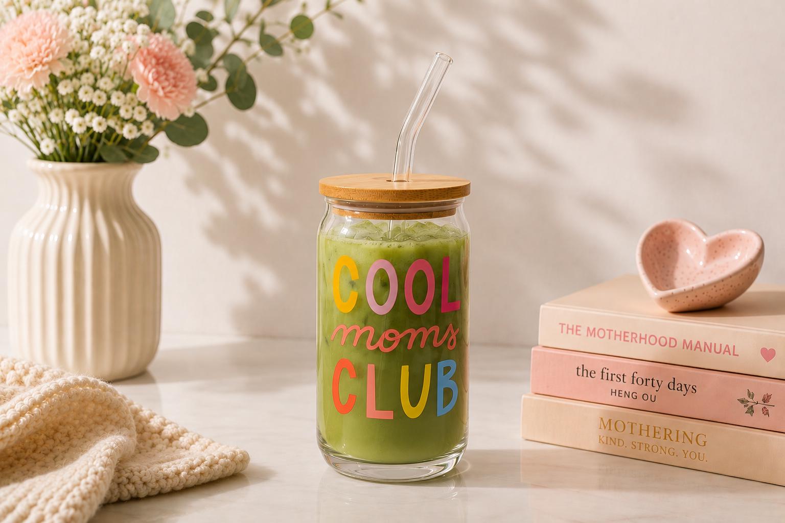 Cool Moms Club Glass Tumbler