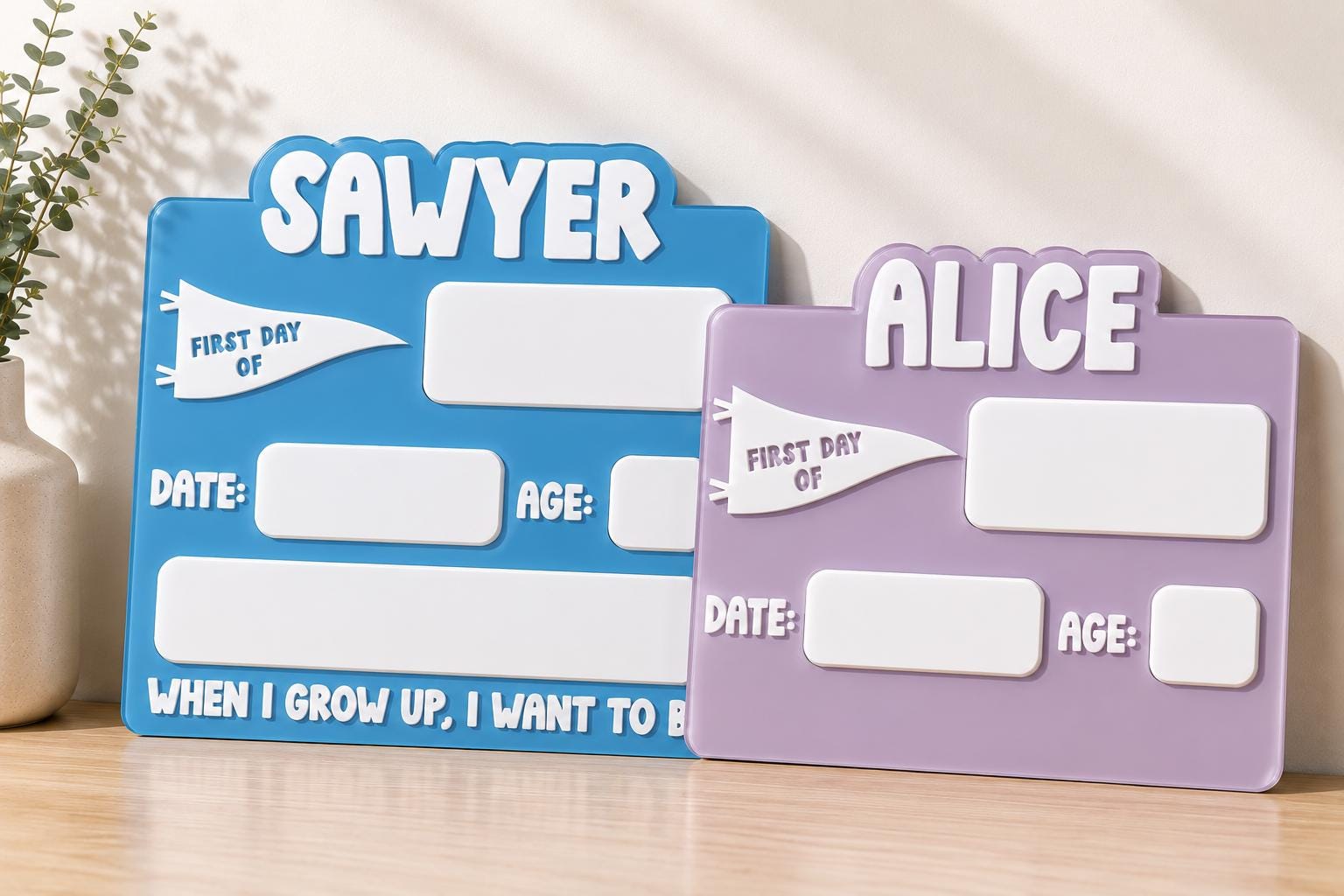 Personalized First Day of School Sign