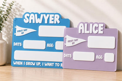 Personalized First Day of School Sign