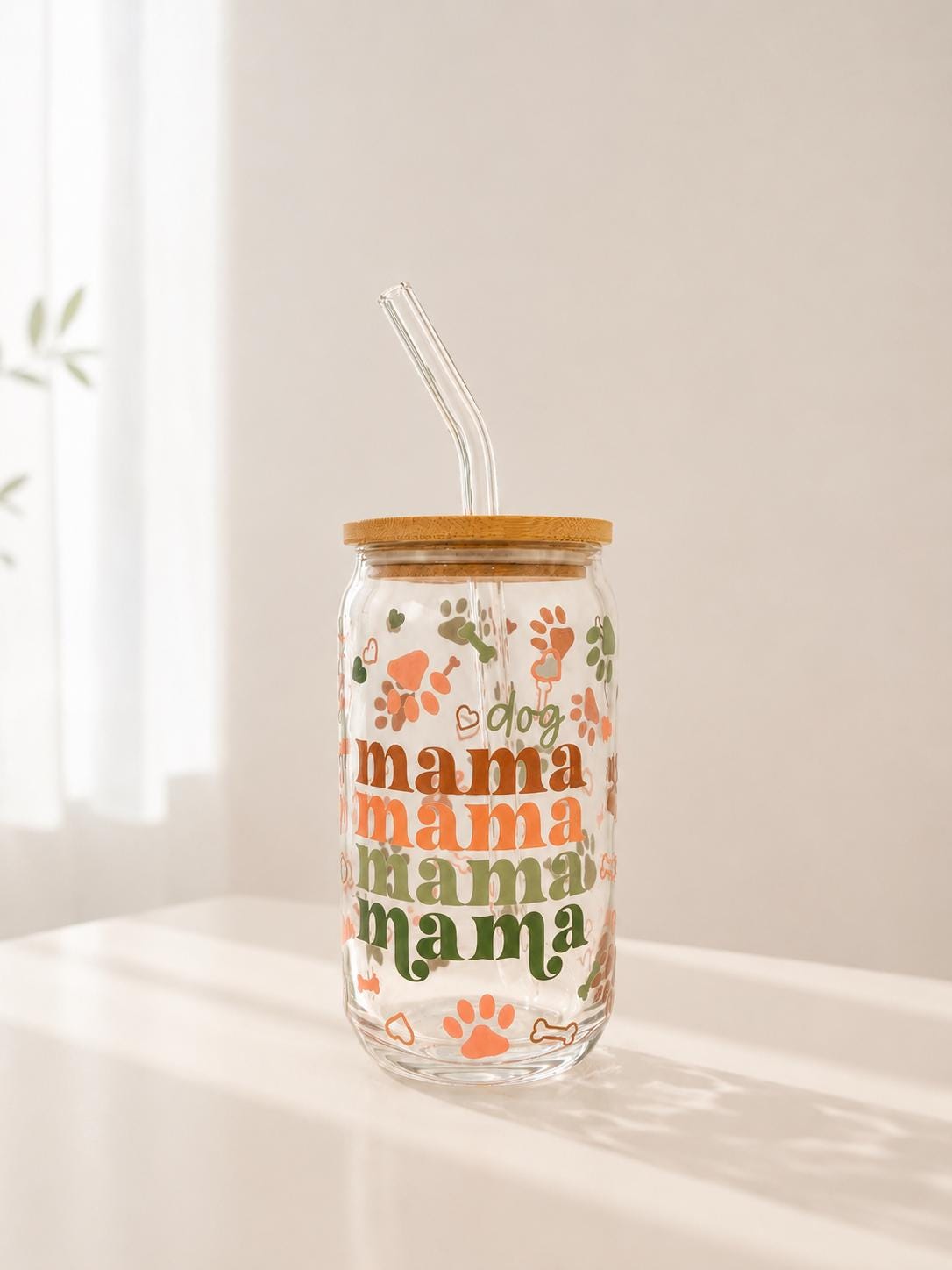 Dog Mom Glass Can