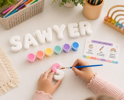 Bubble Letter Name Painting Kit
