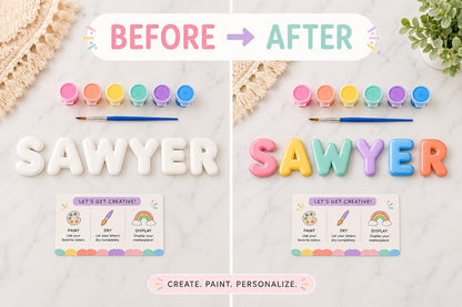 Bubble Letter Name Painting Kit