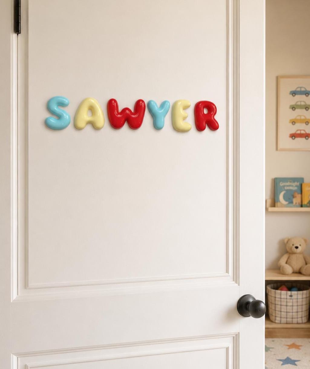 Personalized 3D Bubble Letters