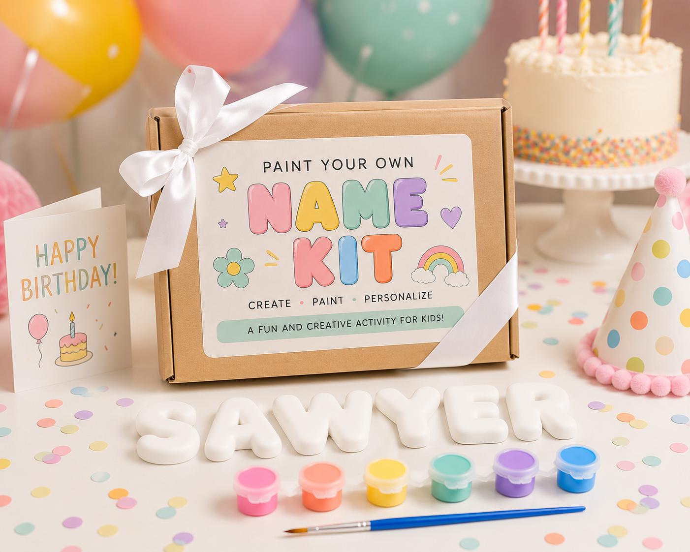 Bubble Letter Name Painting Kit