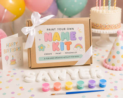 Bubble Letter Name Painting Kit