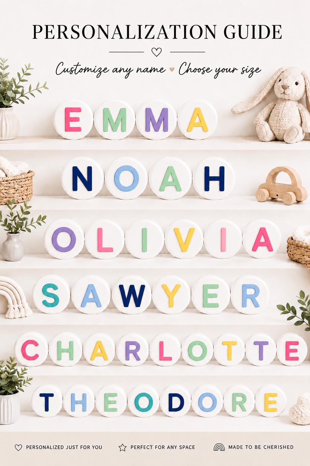 Oversized Personalized Friendship Beads
