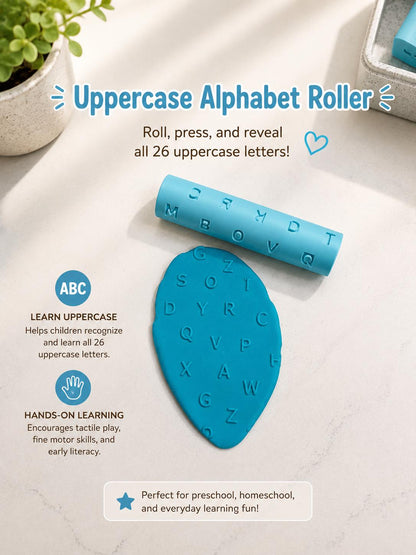 Alphabet & Number Play Dough Rollers | Uppercase, Lowercase, Vowels, Numbers