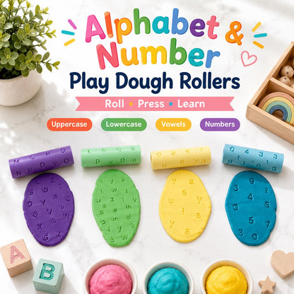 Alphabet & Number Play Dough Rollers