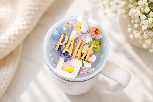 Pressed Flowers Stanley Tumbler Topper