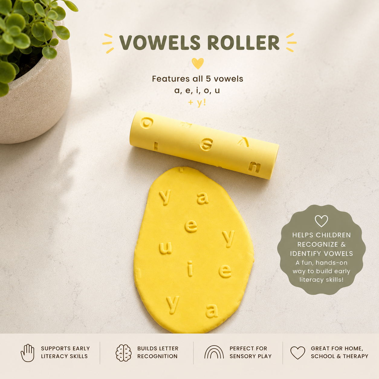 Play Dough Rollers | Alphabet, Numbers & Word Building | CVC, CVCe, CVCC, CCVC